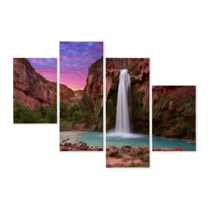 Obraz Wieloczęściowy Wodospady Havasupai