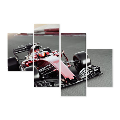Obraz Wieloczęściowy Samochód Formuły 1 Na Torze