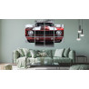 Obraz Wieloczęściowy Czerwony Muscle Car W Garażu