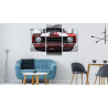 Obraz Wieloczęściowy Czerwony Muscle Car W Garażu