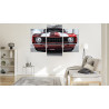 Obraz Wieloczęściowy Czerwony Muscle Car W Garażu