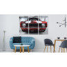 Obraz Wieloczęściowy Czerwony Muscle Car W Garażu