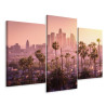 Obraz Wieloczęściowy Centrum Los Angeles O Zachodzie Słońca