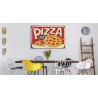 Obraz Na Płótnie Pizza I Napis Retro