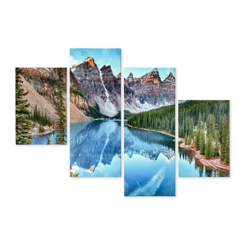 Obraz Wieloczęściowy Jezioro Moraine W Parku Narodowym Banff, Kanada