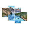 Obraz Wieloczęściowy Jezioro Moraine W Parku Narodowym Banff, Kanada