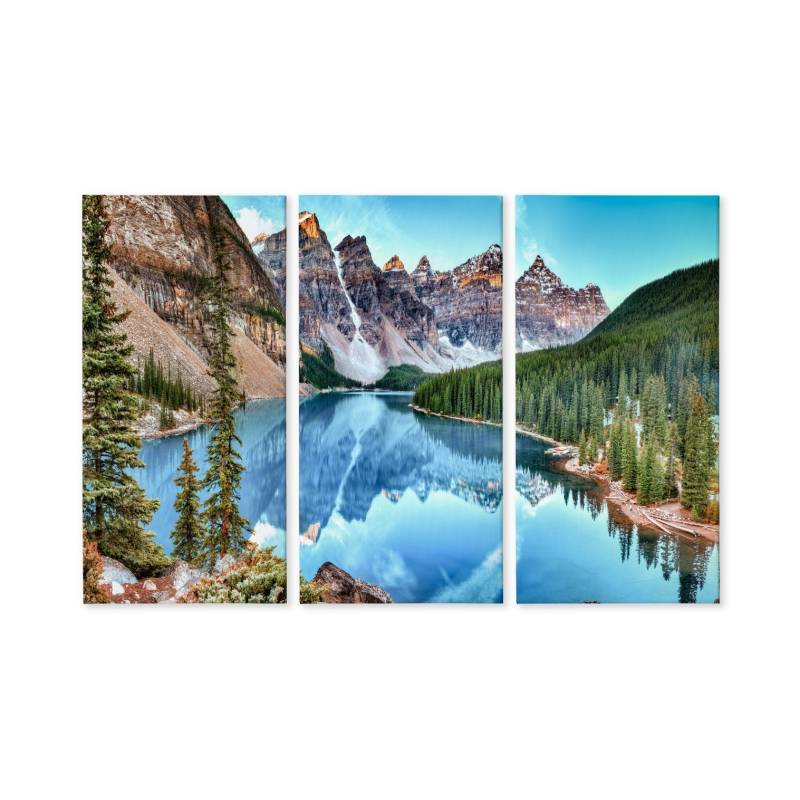 Obraz Wieloczęściowy Jezioro Moraine W Parku Narodowym Banff, Kanada