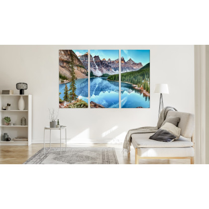 Obraz Wieloczęściowy Jezioro Moraine W Parku Narodowym Banff, Kanada