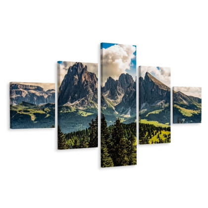 Obraz Wieloczęściowy Widok Włoskich Dolomitów 3D