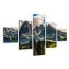 Obraz Wieloczęściowy Widok Włoskich Dolomitów 3D