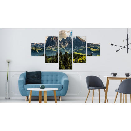 Obraz Wieloczęściowy Widok Włoskich Dolomitów 3D