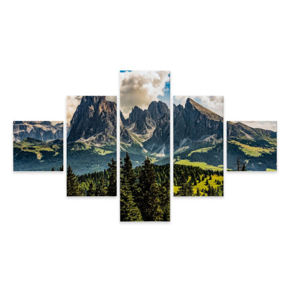 Obraz Wieloczęściowy Widok Włoskich Dolomitów 3D