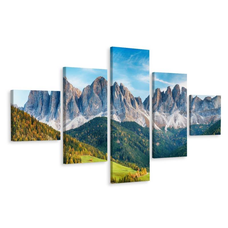 Obraz Wieloczęściowy Pasmo Górskie Dolomity We Włoszech