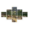 Obraz Wieloczęściowy Morskie Oko W Tatrach O Zachodzie Słońca 3D