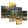 Obraz Wieloczęściowy Morskie Oko W Tatrach O Zachodzie Słońca 3D