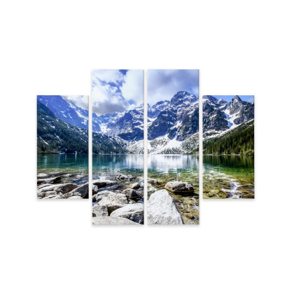 Obraz Wieloczęściowy Jezioro Morskie Oko 3D