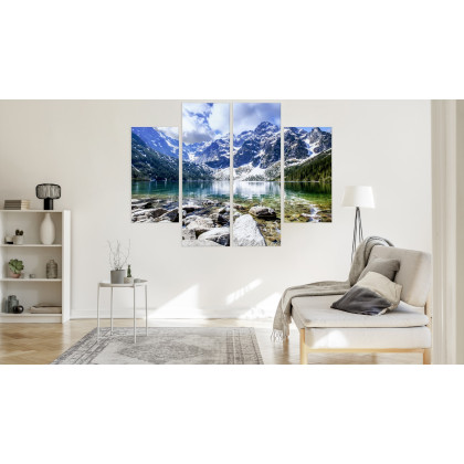 Obraz Wieloczęściowy Jezioro Morskie Oko 3D