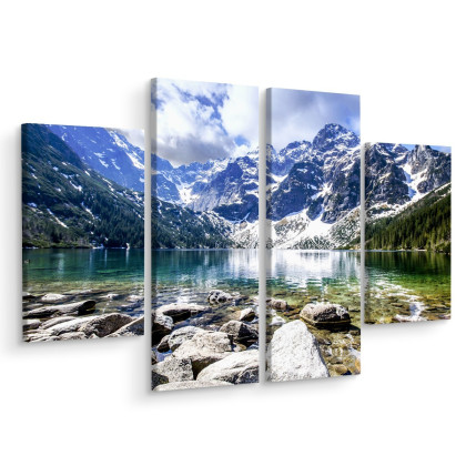 Obraz Wieloczęściowy Jezioro Morskie Oko 3D