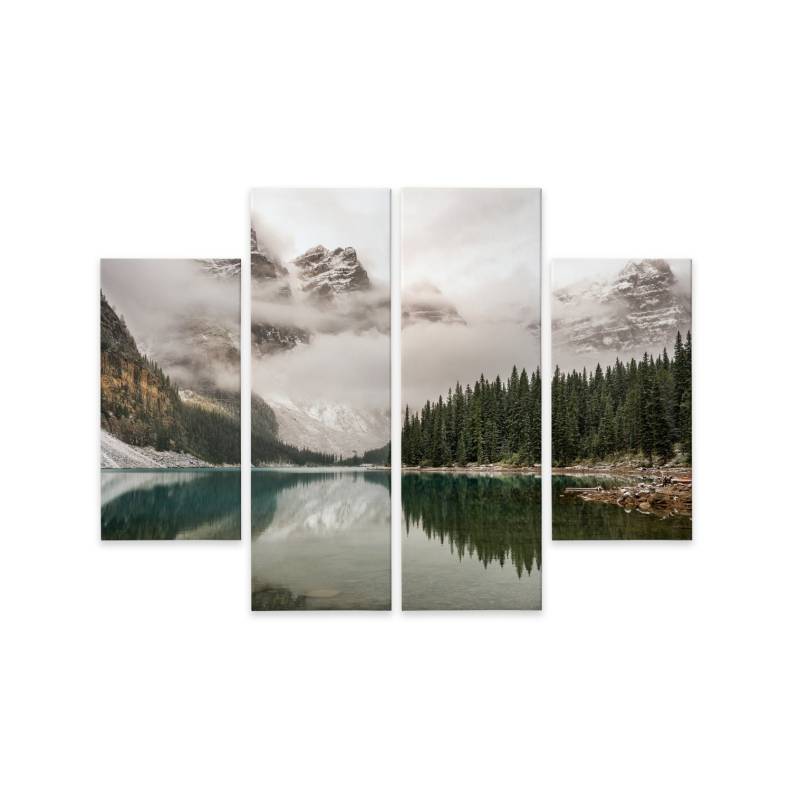 Obraz Wieloczęściowy Jezioro Moraine W Parku Narodowym Banff, Kanada