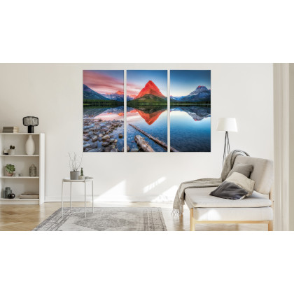 Obraz Wieloczęściowy Jezioro Swiftcurrent Lake W Usa