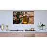 Obraz Wieloczęściowy Butelka Oliwy Z Oliwek
