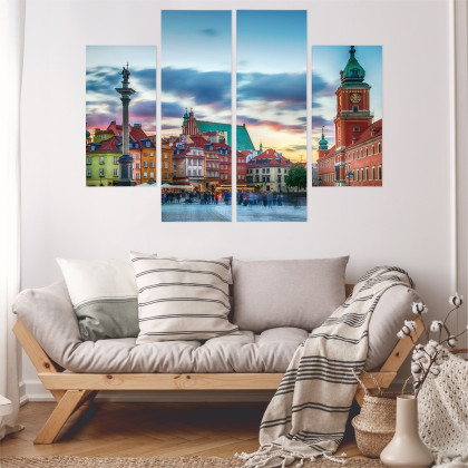 Obraz Wieloczęściowy Panorama Zamku Królewskiego W Warszawie