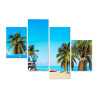 Obraz Wieloczęściowy Varadero Beach Na Kubie I Amerykańskie Auto