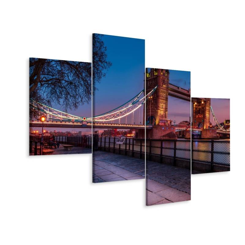 Obraz Wieloczęściowy Tower Bridge W Londynie O Zachodzie Słońca