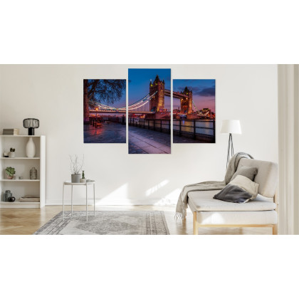 Obraz Wieloczęściowy Tower Bridge W Londynie O Zachodzie Słońca