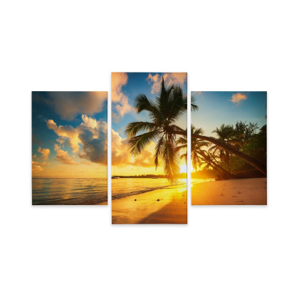 Obraz Wieloczęściowy Tropikalna Plaża W Punta Cana, Dominikana