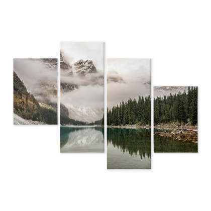 Obraz Wieloczęściowy Jezioro Moraine W Parku Narodowym Banff, Kanada