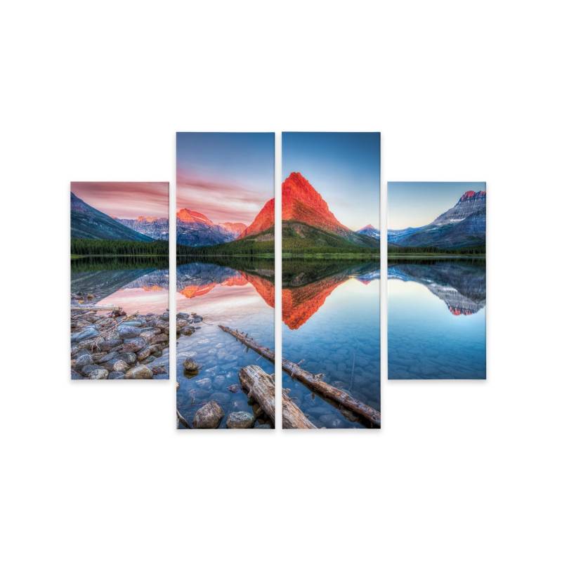 Obraz Wieloczęściowy Jezioro Swiftcurrent Lake W Usa