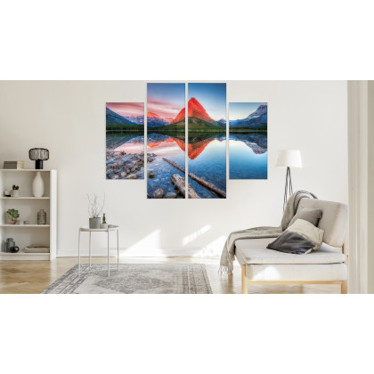 Obraz Wieloczęściowy Jezioro Swiftcurrent Lake W Usa