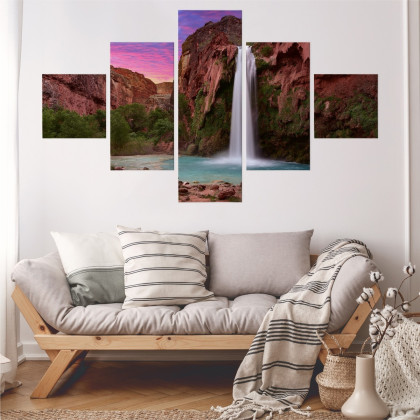 Obraz Wieloczęściowy Wodospady Havasupai