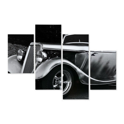 Obraz Wieloczęściowy Samochód Hot Rod W Stylu Vintage