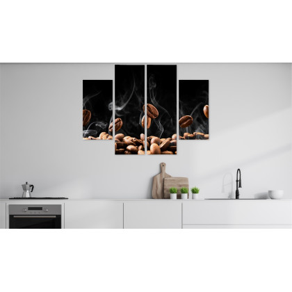 Obraz Wieloczęściowy Gorące Ziarna Kawy