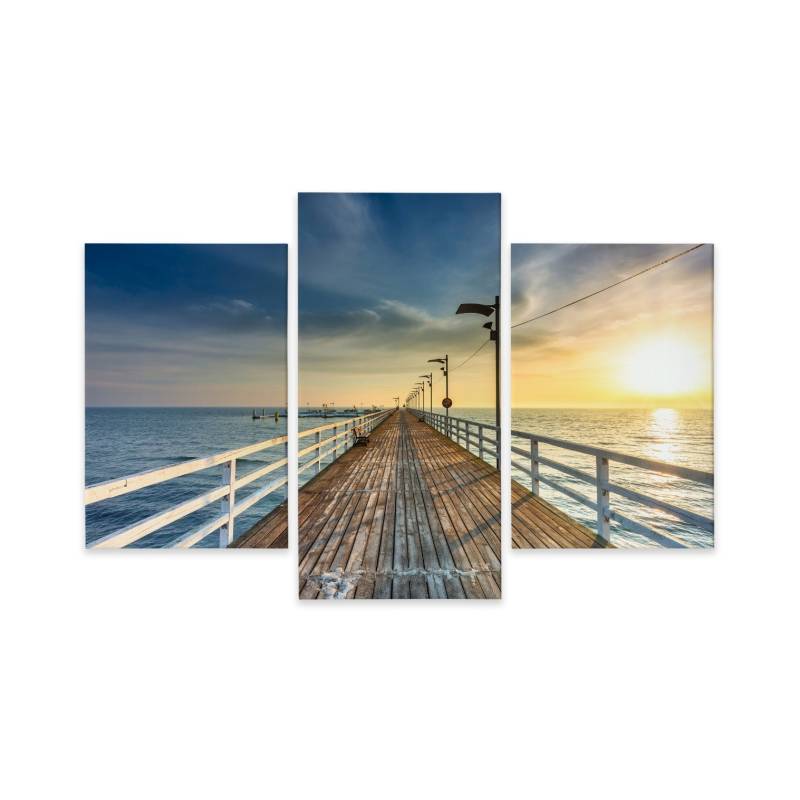 Obraz Wieloczęściowy Drewniane Molo Nad Morzem Bałtyckim