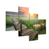 Obraz Wieloczęściowy Łąka O Świcie