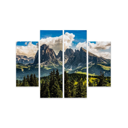 Obraz Wieloczęściowy Widok Włoskich Dolomitów 3D