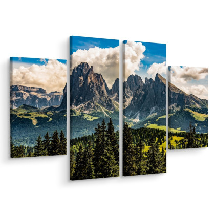 Obraz Wieloczęściowy Widok Włoskich Dolomitów 3D