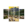 Obraz Wieloczęściowy Morskie Oko W Tatrach O Zachodzie Słońca 3D