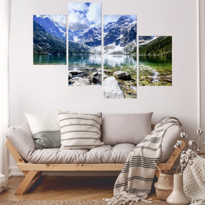 Obraz Wieloczęściowy Jezioro Morskie Oko 3D