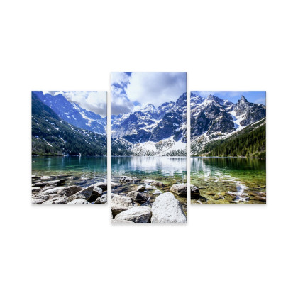 Obraz Wieloczęściowy Jezioro Morskie Oko 3D