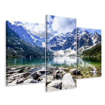 Obraz Wieloczęściowy Jezioro Morskie Oko 3D