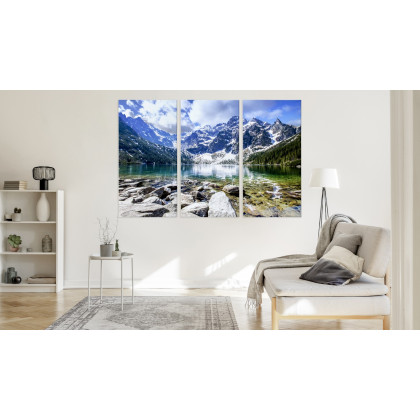 Obraz Wieloczęściowy Jezioro Morskie Oko 3D