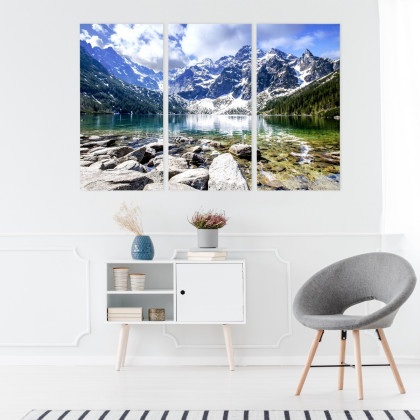 Obraz Wieloczęściowy Jezioro Morskie Oko 3D