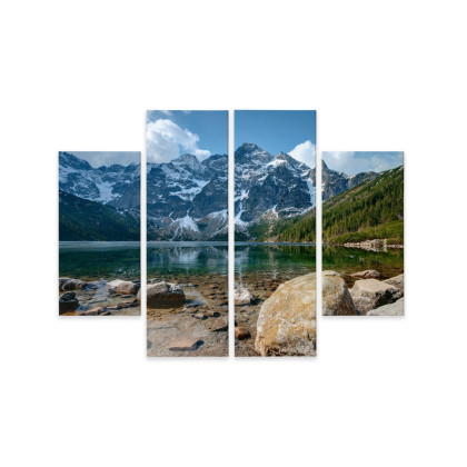 Obraz Wieloczęściowy Morskie Oko W Tatrach 3D