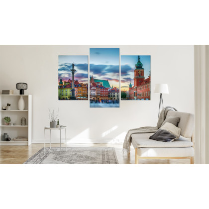 Obraz Wieloczęściowy Panorama Zamku Królewskiego W Warszawie
