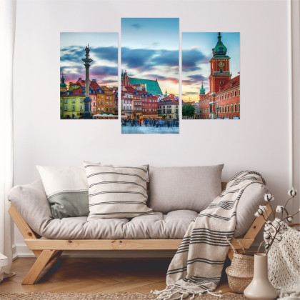 Obraz Wieloczęściowy Panorama Zamku Królewskiego W Warszawie