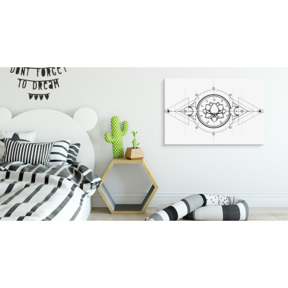 Obraz Na Płótnie Lotos I Święta Geometria
